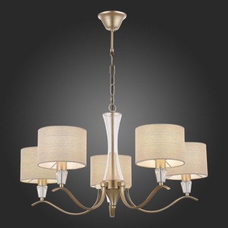 Suspended EVOLUCE lamp. Sle1126-203-05. Cassia. 5x40 watts, E14, 68x68x39 cm, Shampan-4