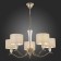 Suspended EVOLUCE lamp. Sle1126-203-05. Cassia. 5x40 watts, E14, 68x68x39 cm, Shampan