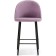 Metal amisore stool/velor, black/pink 48x53x95 cm