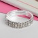 Bracelet Children's "chosen" ice, 3 rows, white color in silver, d = 5 cm