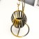 Climber Metal, 1 candle "Stars" black with gold 24.5x11x11 cm