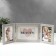Photo frame Plastic in 3 photos 10x15, 15x20 cm "sparkles" silver 18x50 cm