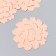 The workpiece of Foamiran "Flower Curly" 10x9.5 cm set 5 pcs. Ribbed peach