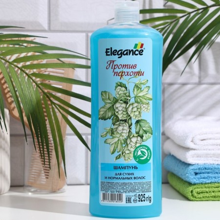 Elegance shampoo "against dandruff" with hop extract for dry and normal hair, 925 g