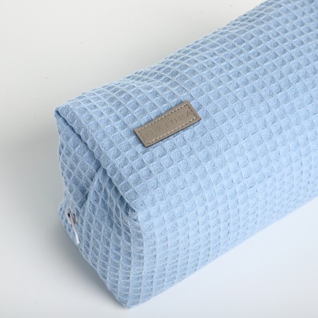 Textura zipper cosmetic bag, blue color-6