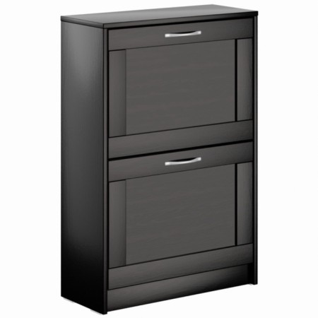 Sirius shoe cabinet, 602 × 250 × 890 mm, with two folding shelves, color of Oak Wenge-1
