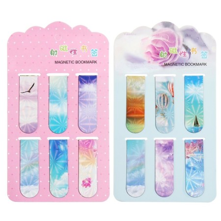 A set of magnetic bookmark for books Calligrata 6 pieces, "sky", mix-2