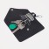 Key on the button, length 13.5 cm, 7 carbines, black color