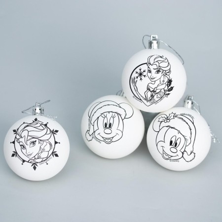 Set for creativity for the New Year "New Year's ball for coloring", 4 pieces 5.5 cm, Disney-2