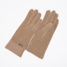 Gloves are female, dimensionless, without insulation, beige color
