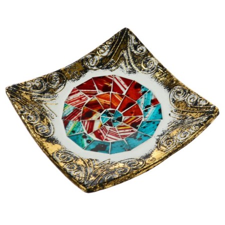 Decorative plate "Ellie" ceramics 14x14x3 cm-3