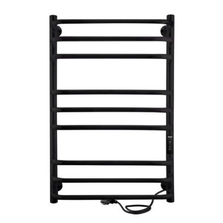 Electric towel Indigo Brace Lux, 800x500 mm, timer, hidden installation, black-1