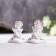 Souvenir Polystone "Angel Sit on the Heart" in a wreath of roses, mix, 3.5x3x4 cm
