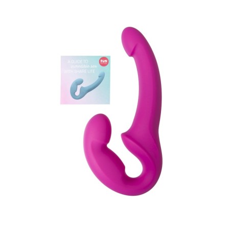Rasmate Strapon Fun Factory Share Lite, silicone, 23x4 cm, pink color-6