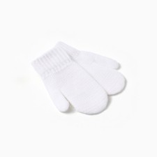 Baby mittens minku, milk color, 18 cm