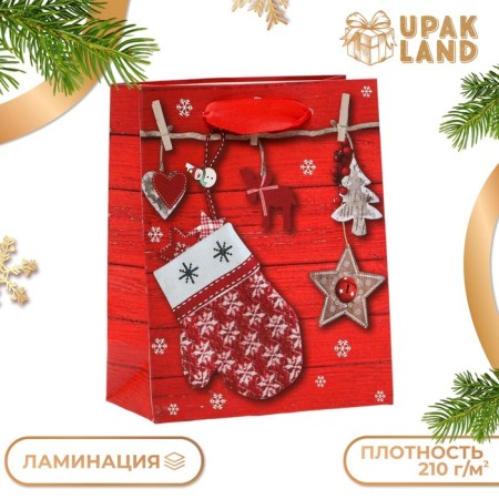 Laminated "New Year's decor" package, 11.5 x 14.5 x 6 cm