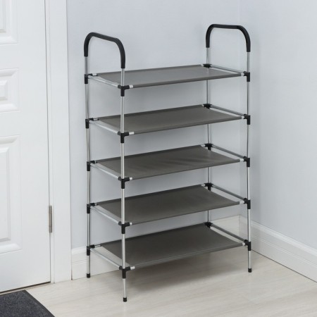 The shoes are universal, 5 shelves, 59 × 30 × 100 cm, black color-1