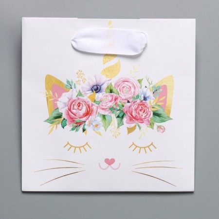 Gift Laminated Square, Packaging, "Cat - Sice", 14 x 14 x 9 cm-6
