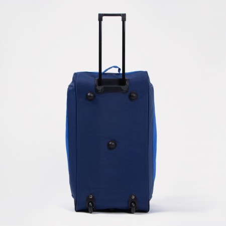 Road bag on wheels, a lightning department, shoe department, 3 outer pockets, a long belt, blue color/Vasilent-2