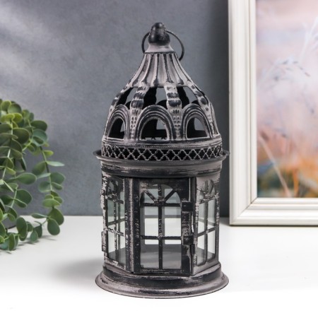 Climber Metal "Lantern - Old Castle" Black 13x13x23 cm