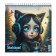 Sketchpad 195x195 40 sheets on the crest "Girl with a kitten", glossy lamination, texture, block 120g/m2
