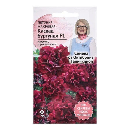 Flowers of Petunia "Cascade Burgundy Mahrovka", 10 pcs