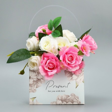 Carriage of moisture resistant for flowers "Flowers", 15 x 10 x 13 cm