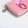 Lightning wallet, card for cards, for coins, pink color