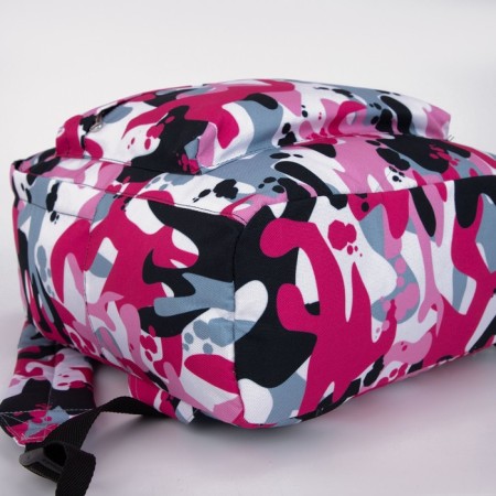 A backpack with a zipper, Erich krause, pink color-2