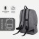 Young backpack from textiles on lightning, 3 pockets, color gray color