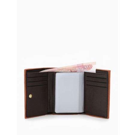 Portmone husband (3 complex) 9.5*3*11.5 cm, 3 depth, d/maps, d/coins, to the magnet, brown-6