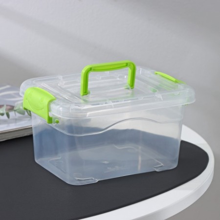Container for storage of a deed, 20 × 15 × 10.5 cm, cover with a handle on the latch, color mix-5