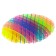 Antistress toy "worm", rainbow color