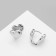 Earrings Metal "Chord" heart, color silver