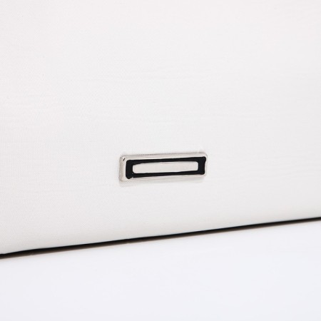 Bag Cross-Bodi with a zipper, white color-4