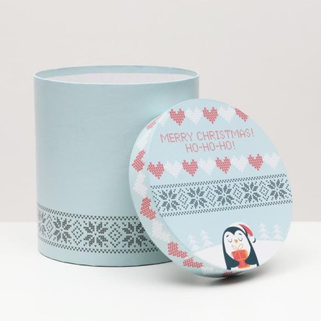 Set of round boxes 5 in 1 "knitted 2", 23 x 23 x 25 - 15 x 15 cm-5