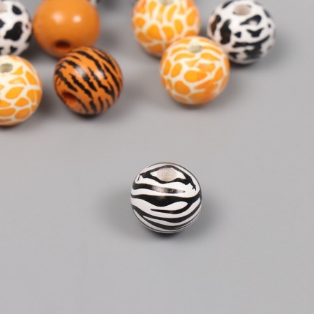 Beads for creativity tree "Animal print" set of 10 pcs 1.6x1.6x1.6 cm-1