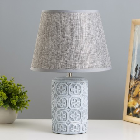 August table lamp E14 40W gray 22x22x34 cm Risalux