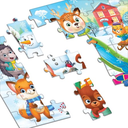 Children's puzzle "New Year games", 54 elements-2