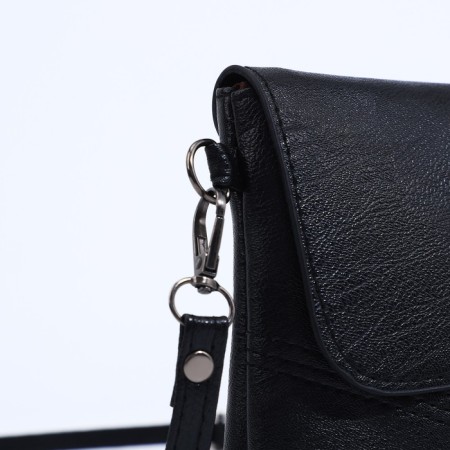 Bag-clate on magnet, long belt, black color-5