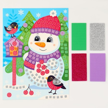 Set for creativity. Application "Snowman" 4 centers, 200 elements-1