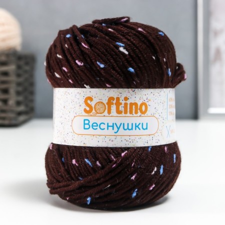 Yarn 60% acrylic, 30% cashmere, 10% silk "spring" 50 g 80 m color 17a chocolate