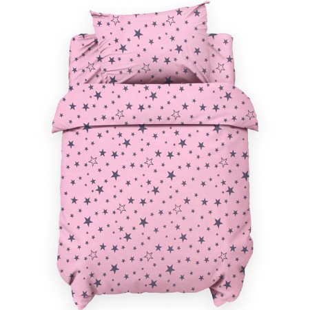 Lovelife bedding set "Stars" 112*143 cm, 60*120+20 cm, 40*60 cm, satin, 100% cotton