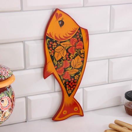 Set of cutting boards "Golden Fish", 3 pcs, Khokhloma-2