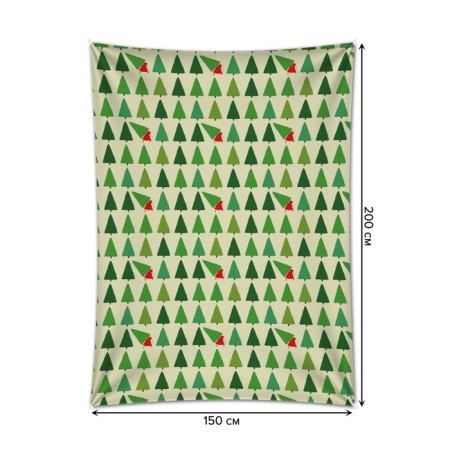 Decorative panel with photo printing "stole a Christmas tree", vertical, size 150x200 cm-1