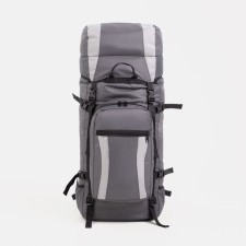 Tourist backpack, TAIF, 70 liters, cord department, outer pocket, 2 side nets, gray -gray color