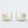 Earrings plastic "drop" smooth mini, white color