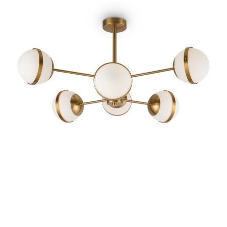 Suspended lamp 60W, 6he27, 40x79 cm, brass-7