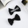 Hair clip "Schoolgirl" (set 2 pcs) pattern, 6 cm, black