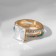 Ring "Jewel" two lines, color in gold, size 16